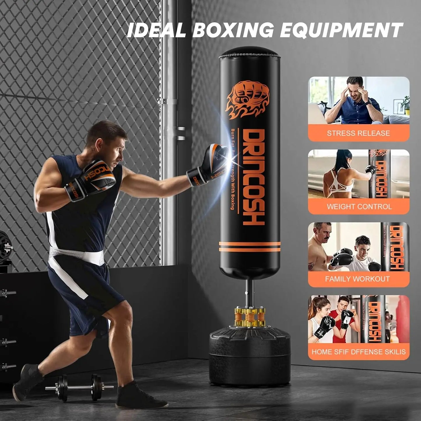 Punching bag + Gloves combo